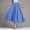 Blue, variant on Ladies Girls Solid Color Elastic Waist Long Flowing Bosimi Casual Dress Beach Wrap Skirt Skirt with Pockets Dog Skirt