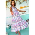 thumbnail image 3 of a.Jesdani Robe Maxi Bleu Ciel à Fleurs - Manches à Volants Coquettes, Style pour Femmes, 3 of 8