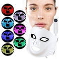 thumbnail image 2 of LED Face Mask Light Therapy, 7-color LED mask phototherapy, 180 LEDs photon facial skincare anti wrinkle and acne removal, Type-C charging, suitable for family and travel (White), 2 of 11