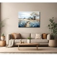 thumbnail image 7 of Framed Rustic Farmhouse Canvas Wall Art Beautiful Field Painting Wildflower Barn Print Nature Scenery Picture French Countryside Poster for Bathroom Bedroom Living Room Office Wall Decor 12x16in, 7 of 7