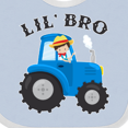 thumbnail image 4 of Inktastic Farmer Tractor Little Bro Boys Baby Bib, 4 of 4