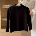 thumbnail image 5 of Girls Mock Neck Long Sleeve Sweatshirts Turtleneck Fleece Sweater Pullover, 5 of 5