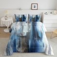 thumbnail image 2 of Castle Fairy Watercolor Gradient Wash Full Size Comforter Sets 3-Piece,Abstract Graffiti Texture Bedding Comforter Set,Slate Blue Gray White,Reversible,1 Comforter and 2 Pillowcases, 2 of 6