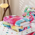 thumbnail image 5 of Erosebridal Coastal Flamingo Zipper Twin Comforter Sets with Fitted Sheet and 2 Pillowcases, Ocean Animal Zipper Bedding Set, Polka Dots Reversible, 5 of 7