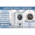 thumbnail image 4 of Topcobe 1.95Cu ft Clothes Dryer, 830W, Stainless Steel Tumbler, Multi-Filtration, 5 Programs, 58dB, Overheat Protection, White Door, Dust Removal, Odor Removal, Lint Removal, Dust Removal, 4 of 14