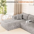 thumbnail image 3 of Homall 108" Sectional Sofa Boneless Cloud Couch with L-Shape Chaise Modular Sofa Couch with Deep Seat No Assembly for Living Room,Studio,Apartment,Chenille Gray, 3 of 9