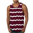 thumbnail image 2 of Yaoyar Men's Summer Sleeveless Striped Tank Tops Crewneck Solid Loose Fit Sports Workout Tank Tops, 2 of 5