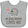 thumbnail image 3 of Inktastic Great Grandpa Loves Me Boys or Girls Baby Bib, 3 of 4