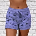 thumbnail image 2 of DHFJKG Womens Workout Shorts Summer Casual Drawstring High Waisted Star Printed Slim Fit Soft Yoga Shorts With Pockets Stylish Bottoms, 2 of 5
