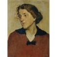 thumbnail image 3 of Josef Wawra 14x18 Black Modern Framed Museum Art Print Titled - Women's Portrait with Red Sweater (1925-1930), 3 of 5