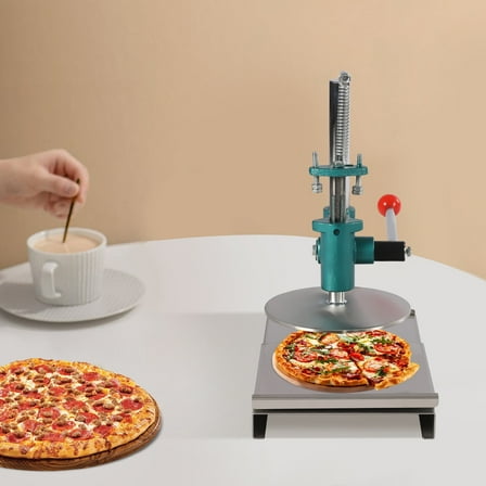 7.9in Pizza Dough Press Machine Stainless Steel Dual Plates Mini Manual Pastry Press Maker