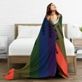 thumbnail image 5 of Pride Blanket Rainbow Progress Throw Blanket 50x40 Inches Lesbian Flag Throw for Couch Sofa Bed Travel, 5 of 5