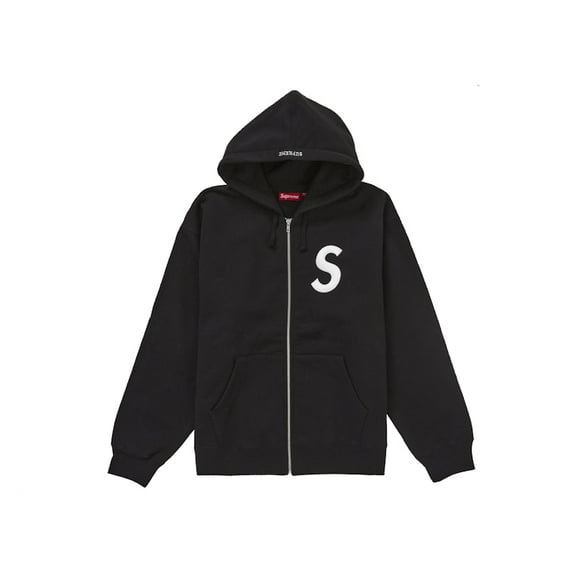 Supreme Men's S Logo Zip Up Hooded Sweatshirt (FW24) Black, from StockX