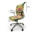 thumbnail image 4 of Ambesonne Geometric Office Chair Cover Stretchable High Back, Triangle Head Bones, Earth Yellow Jade Green, 4 of 6