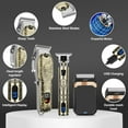 thumbnail image 4 of Professional Hair  Set for Men Electric Shaver  Cordless Hair Cutting Barber Clippers Beard Trimmer Men's Grooming Kit Gifts for him (Bronze), 4 of 7