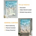 thumbnail image 3 of Coastal Summer Beach Tie Up Curtains for Window, Thermal Insulated Balloon Shade Adjustable Rod Pocket Curtains Valance Panels for Kitchen Bathroom Cafe 52 x 63 Starfish Shell Seaside, 3 of 6