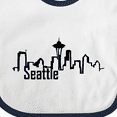 thumbnail image 4 of Inktastic Seattle Skyline Boys or Girls Baby Bib, 4 of 4