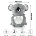 thumbnail image 4 of Mochila protectora para la cabeza del bebé PandaEar, protector de cabeza para caminar para niños pequeños, almohadilla protectora de cabeza ajustable, cojín de seguridad (gris koala), 4 of 6