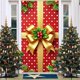 thumbnail image 5 of Decoraciones navideñas, adornos navideños, regalos navideños. Funda para puerta navideña hecha de tela de seda de hielo decorada con ambiente navideño. Funda para puerta de fibra de poliéster., 5 of 6