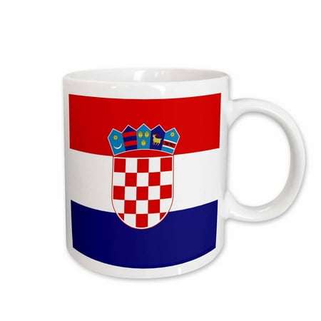 3dRose Flag of Croatia - Croat red white blue stripes - Croatian coat of arms shield - Europe country world, Ceramic Mug, (Best Coat Of Arms In The World)