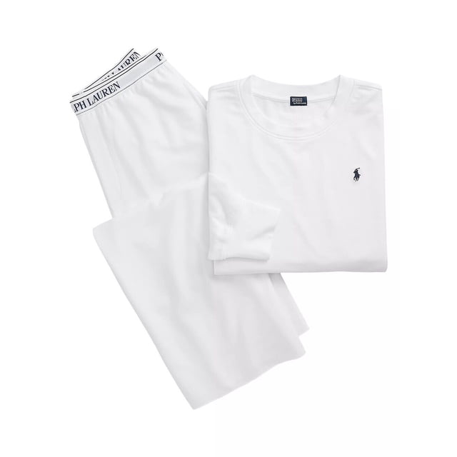 Polo Ralph French Club Terry 2-Piece Sweatshirt & Wide-Leg Pants Set - 4P8030 (White Cloud, XXL)
