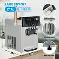 thumbnail image 4 of Commercial 3-Flavor Soft Serve Ice Cream Machine 2200W, 5.3-7.4 Gal/Hr LCD Touch Screen Auto Cleaning for Home, Snack Bars & Restaurants – No Pre-Chill Needed, 4 of 6