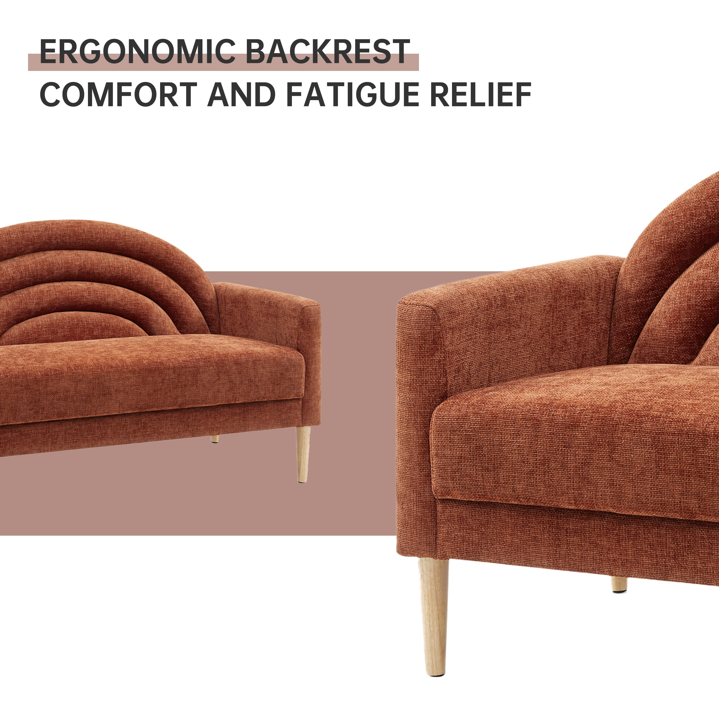 Upholstered Vibrant Rainbow Design, Premium Loveseat, Three-Seater Sofa, and Armchair for Stylish Living Space