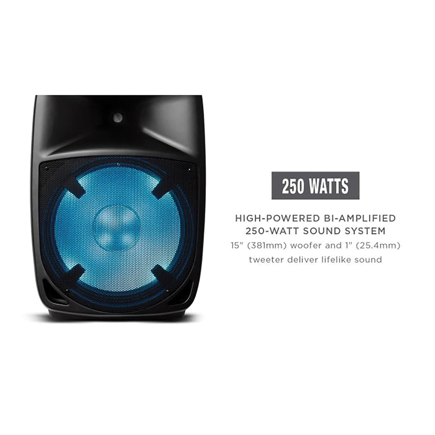 ION Audio Pro Glow 1500 Portable Bluetooth Speaker, Black, PROGLOW1500 - image 3 of 14