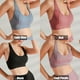 thumbnail image 2 of TFixol Sujetador deportivo para mujer inalámbrico ahueca hacia fuera malla Racer Back Crop, 2 of 8