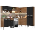 thumbnail image 1 of Cocina Integral Esquinera Madesa Emilly Ice 417cm Marrón/Negro GCEM417001, 1 of 10