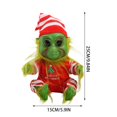thumbnail image 3 of Mini Grinch Ornaments Grinch Ornaments Grinch Christmas Decorations Creative Plush Elf-Dolls Christmas Geek Dolls Christmas Gifts Green Geek, 3 of 5