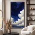 thumbnail image 2 of Large Framed Canvas Art Blue Sky Clouds Print for Modern Living Room Bedroom Wall Decor - 60"x30" Black Framed, 2 of 6