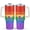 Rainbow Gradient Heart, variant on Rainbow Gradient Heart 40 Oz Tumbler with Handle Lid and Straw, Stainless Steel Double Walled Vacuum Insulated Cup, Cute Anniversary Wedding Birthday Gifts Tumbler for Women Men Friends Outdoor Indoor