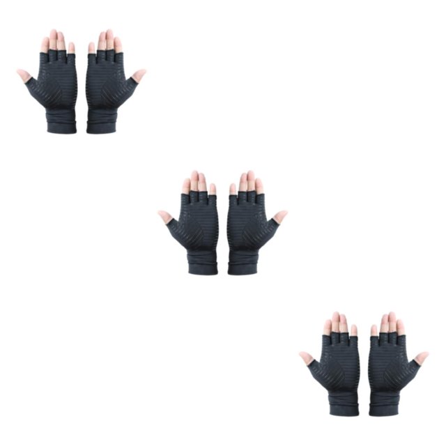 Maytalsory Gants de Compression Cadeau Réfléchi Confortable à Porter Adapté à Tous les Gants de Sport en Nylon Sans Doigts Noir XL 3Set