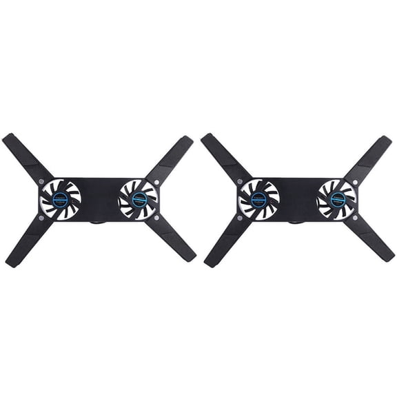 2X Rotatable USB Fan Cooling Pad Notebook Cooler Computer USB Fan Stand for 8-14 PC Laptop PC Computer Peripherals