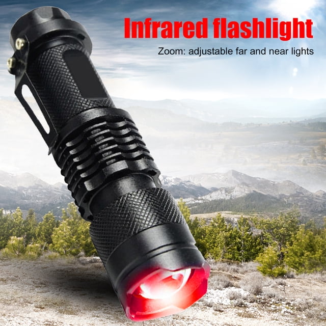 Kuymtek SK68 Linterna roja con zoom de alto brillo Potente antorcha de caza Luz de bolsillo con clip