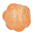 thumbnail image 4 of Juguete para masticar mascotas, bola chirriante, TPR, limpieza de dientes flotantes animosos para perros medianos y pequeños, color naranja, 4 of 12