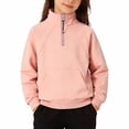 thumbnail image 2 of CONZONE Big Girls Sweatshirt Long Sleeve Zipper Hooded Sweatshirts for Girls Solid Color Soft Fall Winter Hoodies With Pocket Size 13-14 Years, 2 of 5