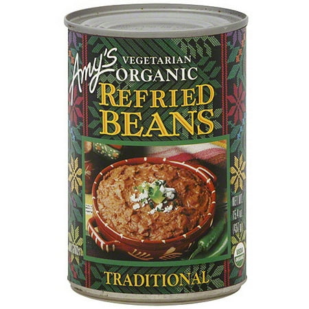 Amy's Vegetarian Organic Traditional Refried Beans, 15.4 oz (Pack of