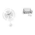 thumbnail image 1 of Reloj de pared acrílico con números arábigos , ligero y silencioso, ideal para cocina, estudio, regalo de granja., 1 of 8