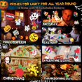 thumbnail image 3 of Zmoon Christmas Light Projector, 2-in-1 Outdoor Holiday Light Projector with 12pcs Season Slides 4 Water Wave LED Snowflakes for Xmas Birthday Party Easter Garden Landscape Decorations, 3 of 14