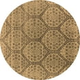 thumbnail image 1 of Ahgly Company Indoor Round Oriental Brown Industrial Area Rugs, 6' Round, 1 of 4