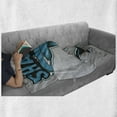 thumbnail image 6 of Shark Soft Flannel Fleece Blanket, Angry Danger Fish Fins Aggressive Sea Creature Monster Life Illustration, Cozy Plush for Indoor and Outdoor Use, 70" x 90", Petrol Blue Black Grey, by Ambesonne, 6 of 6
