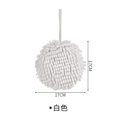 thumbnail image 2 of Xiao Hua Toallas de mano de chenilla suaves y absorbentes, bolas decorativas de felpa para colgar, toalla de secado grueso para el hogar, la cocina y el baño (blanco x 2), 2 of 5
