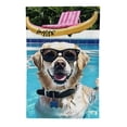thumbnail image 2 of PHYHOO  Welcome Summer Pool Garden Flag Double Sided, Burlap Small Golden Retriever Dog Garden Yard House Flags Outside Outdoor Spring Seasonal Pool Porch Lawn Decoration White, 2 of 6
