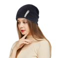 thumbnail image 3 of Herrnalise Outdoor Winter Adult Warm Solid Color Hats Plush knitted Woolen Hat, 3 of 5