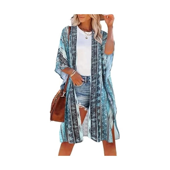 Women's Kimono Swimsuit Coverups Summer Beach Casual Loose Cardigans for Swimwear