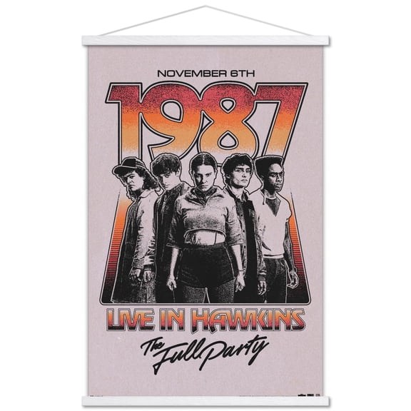 Netflix Stranger Things: Season 5 (2025) - Live In Hawkins Wall Poster with Magnetic Frame, 22.375" x 34"