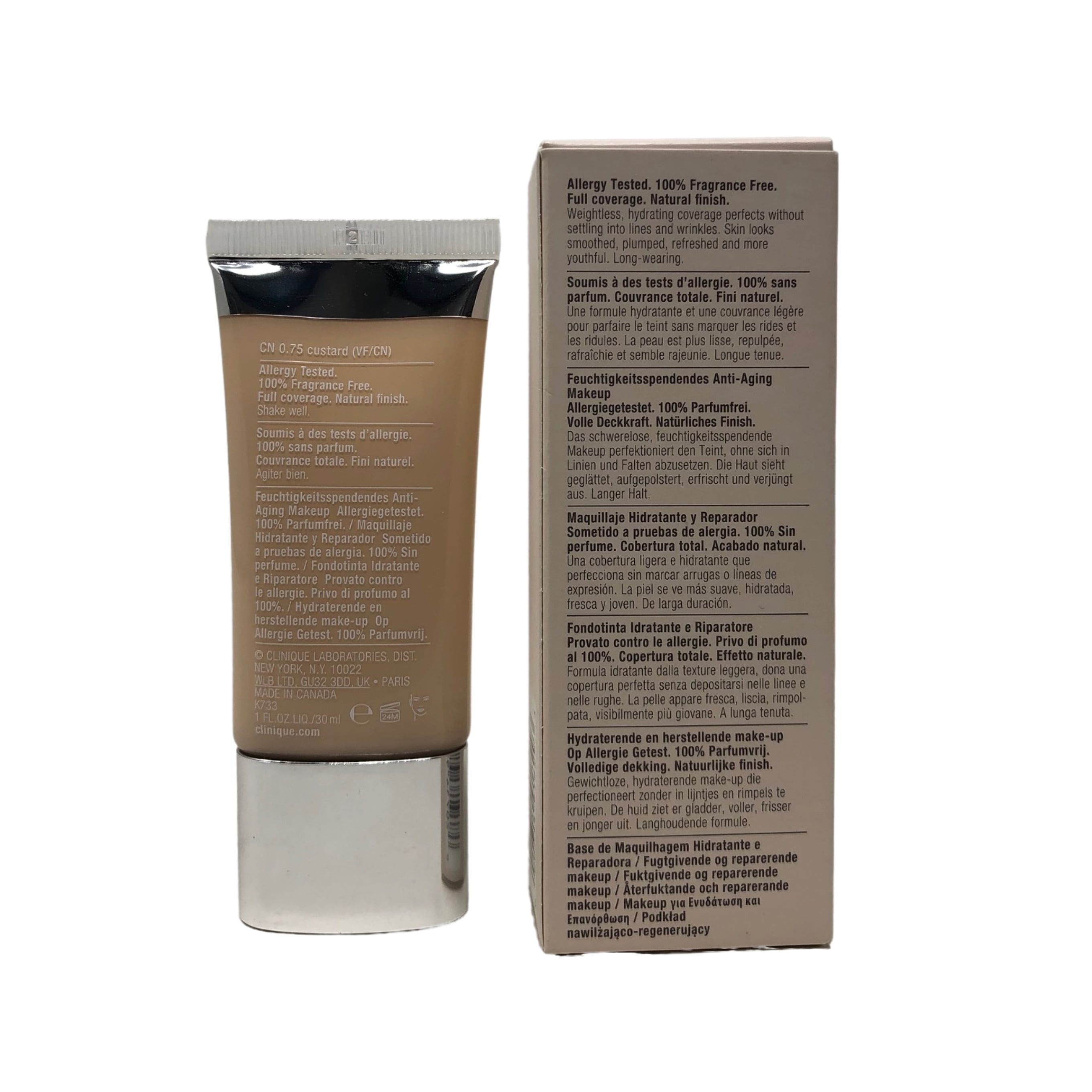 Clinique Even Better Refresh Hydrating and Repairing Makeup CN 0.75 Custard 1 Fl Oz