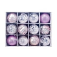thumbnail image 6 of KOMOO 12Pcs 2.12inch Glitter Christmas Balls Shatterproof Christmas Tree Hanging Balls Party Baubles Ornaments Decorations, 6 of 7